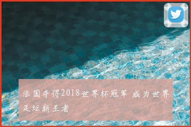 法国夺得2018世界杯冠军 成为世界足坛新王者